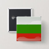 Bulgarische glatte Flagge Button (Vorne & Hinten)