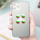Bulgarische Glossy Circle Flag Aufkleber (Telefon)