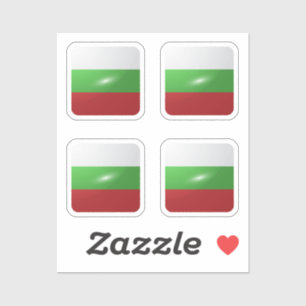 Bulgarische Hochglanzflagge Aufkleber