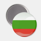 Bulgarische Hochglanzflagge Magnet (Vorderseite/Rückseite)