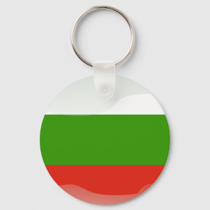 Bulgarische Hochglanzflagge Schlüsselanhänger