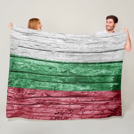 Bulgarische Holzflagge Fleecedecke (Beispiel)