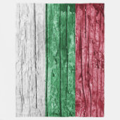 Bulgarische Holzflagge Fleecedecke (Vorderseite)
