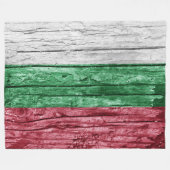 Bulgarische Holzflagge Fleecedecke (Vorderseite (Horizontal))