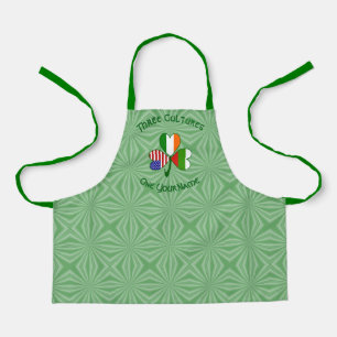 Bulgarische Irische Amerikanische Flagge Shamrock  Schürze