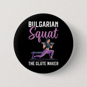 Bulgarische Kniebeugen-Übung Bodybuilding Fitness Button