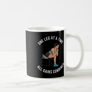 Bulgarische Kniebeugen-Übung Bodybuilding Fitness Kaffeetasse