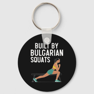 Bulgarische Kniebeugen-Übung Bodybuilding Fitness Schlüsselanhänger
