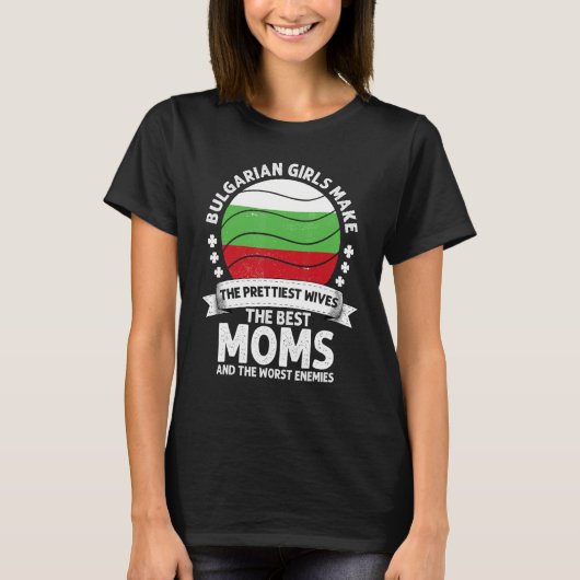 Bulgarische Mutter Muttertag Mama Bulgarisch Ameri T-Shirt (Vorderseite)