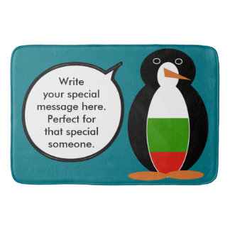 Bulgarische Rednerin Penguin Personalisiert Badematte