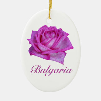 Bulgarische Rose - Ölfarbe Keramikornament
