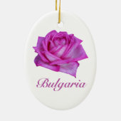 Bulgarische Rose - Ölfarbe Keramikornament (Hinten)