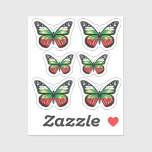 Bulgarische Schmetterlingsflagge Aufkleber