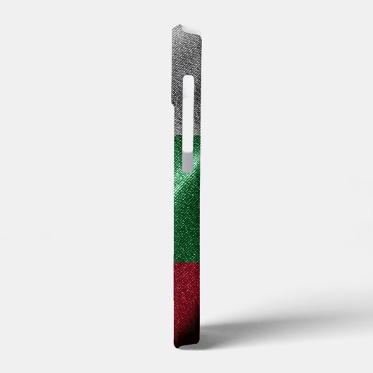 Bulgarische Seidenflagge Case-Mate iPhone Hülle (Rückseite / Links)