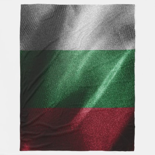 Bulgarische Seidenflagge Fleecedecke (Vorderseite)