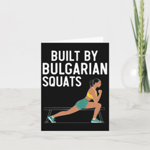 Bulgarische Squat-Übung Bodybuilding Fitness Karte