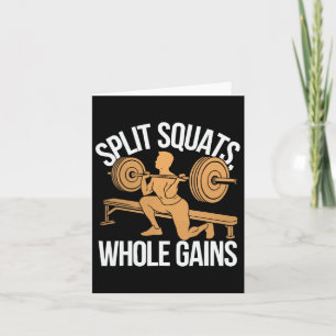 Bulgarische Squat-Übung Bodybuilding Fitness Karte