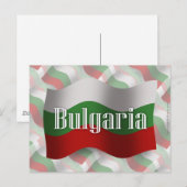 Bulgarische Wave Flag Postkarte (Vorne/Hinten)