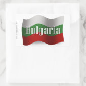 Bulgarische Wave Flag Rechteckiger Aufkleber (Tasche)
