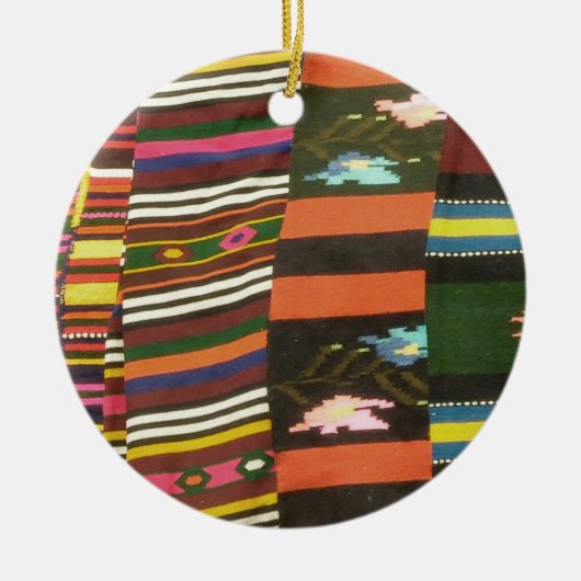 Bulgarische Wolldecke/Cherga Keramikornament (Vorne)