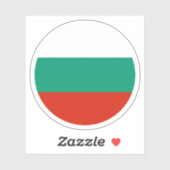 Bulgarischer Flaggenrundkleber Aufkleber (Blatt)