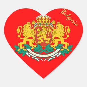 Bulgarischer Herzaufkleber, patriotische bulgarisc Herz-Aufkleber
