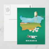 Bulgarischer Reiseausweis Postkarte (Vorne/Hinten)