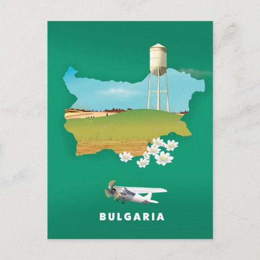 Bulgarischer Reiseausweis Postkarte (Vorderseite)