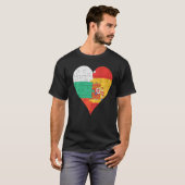 Bulgarisches Flag Herz T-Shirt (Vorne ganz)