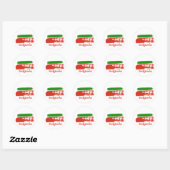 Bulgarisches Grunge-Flag Runder Aufkleber (Blatt)