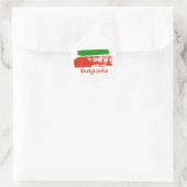 Bulgarisches Grunge-Flag Runder Aufkleber (Tasche)