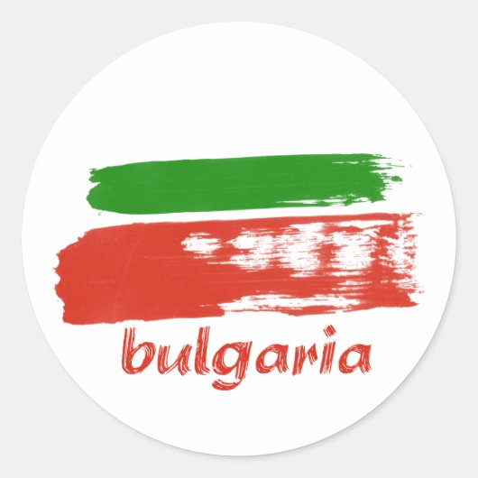 Bulgarisches Grunge-Flag Runder Aufkleber (Vorderseite)