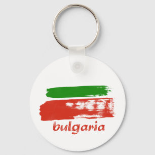 Bulgarisches Grunge-Flag Schlüsselanhänger