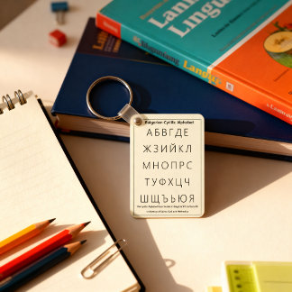 Bulgarisches Kyrillisches Alphabet Authentisches B Schlüsselanhänger