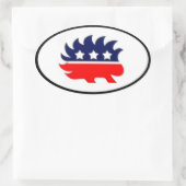 Bulgarisches Maskottchen Ovaler Aufkleber (Tasche)