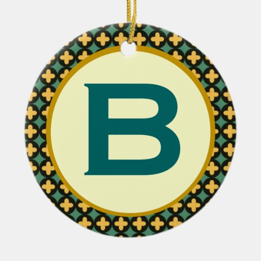 Bulgarisches orthodoxes Monogramm Keramik Ornament (Vorne)