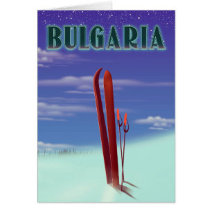 Bulgarisches Skireiseplakat