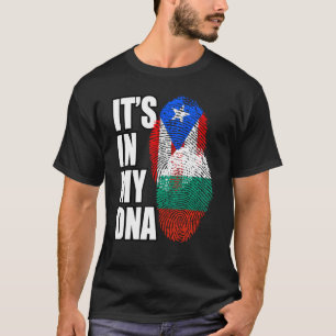 Bulgarisches und puerto-ricanisches Mix-DNA-Flagge T-Shirt