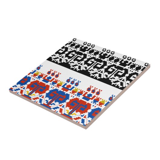 Bulgarisches Volksmuster Fliese (Seite)