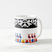 Bulgarisches Volksmuster Kaffeetasse (VorderseiteRechts)