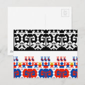 Bulgarisches Volksmuster Postkarte (Vorne/Hinten)