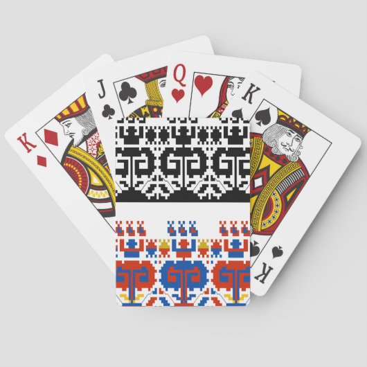 Bulgarisches Volksmuster Spielkarten (Rückseite)
