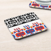 Bulgarisches Volksmuster Untersetzer (Linke Seite)