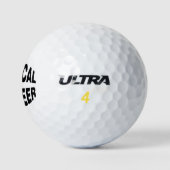 Bulging Black Chemical Engineer Text Golfball (Logo)