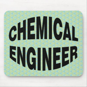 Bulging Black Chemical Engineer Text Mousepad