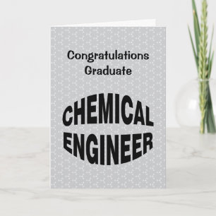 Bulging Chemical Engineer Text Abschluss Card Dankeskarte