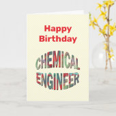 Bulging Chemical Engineer Text Birthday Card Karte (Gelbe Blume)
