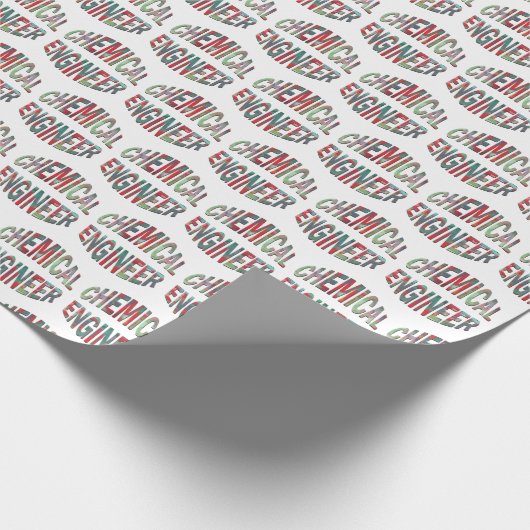 Bulging Chemical Engineer Text Geschenkpapier (Ecke)
