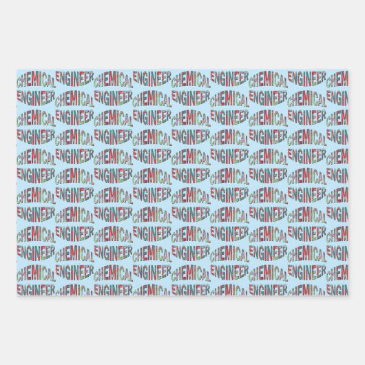 Bulging Chemical Engineer Text Geschenkpapier Set (Vorderseite)