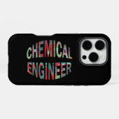 Bulging Chemical Engineer Text iPhone Hülle (Rückseite (Horizontal))